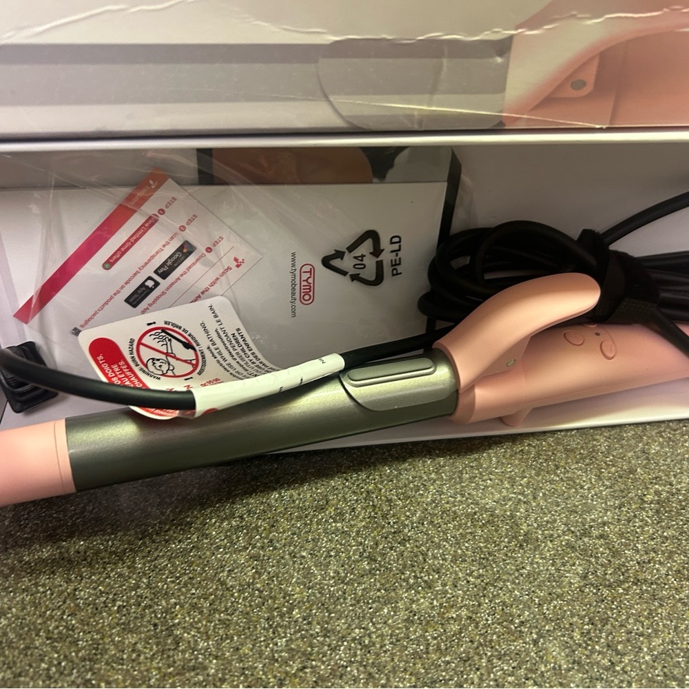 TYMO Rota 1-Inch Ionic Rotating Curling Iron - Pink - Picture 2 of 2